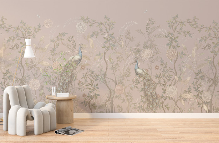 Mural - Graceful Gardens Blush (Per Sqm)