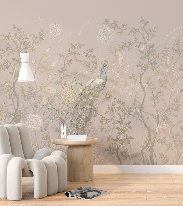 Mural - Graceful Gardens Blush (Per Sqm)