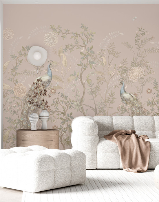 Mural - Graceful Gardens Blush (Per Sqm)