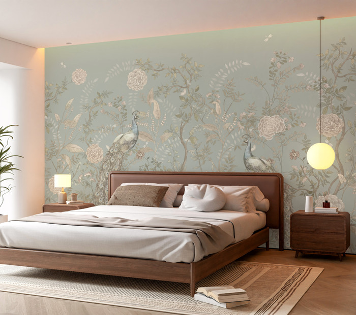 Mural - Graceful Gardens Eau De Nil (Per Sqm)