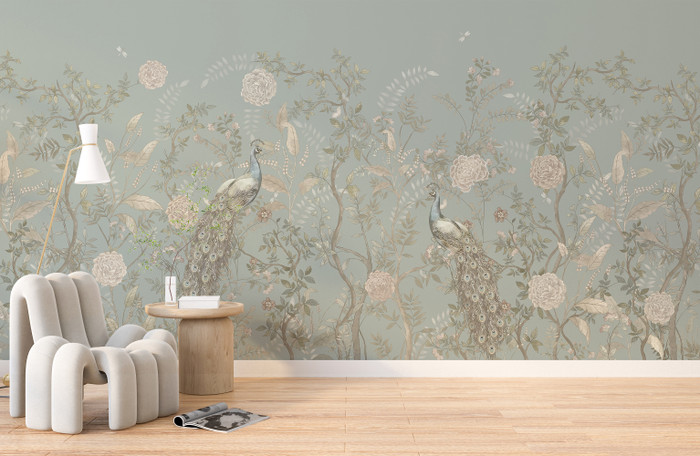 Mural - Graceful Gardens Eau De Nil (Per Sqm)