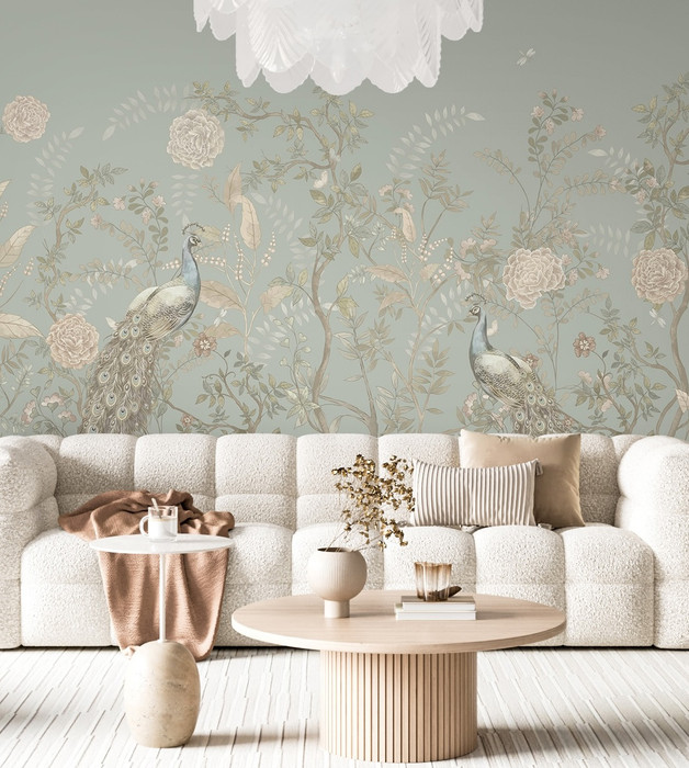 Mural - Graceful Gardens Eau De Nil (Per Sqm)