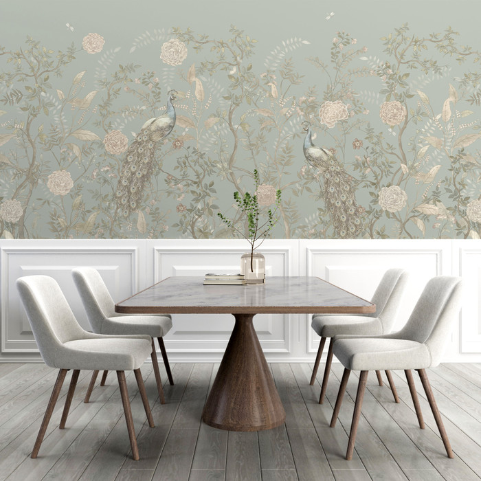 Mural - Graceful Gardens Eau De Nil (Per Sqm)