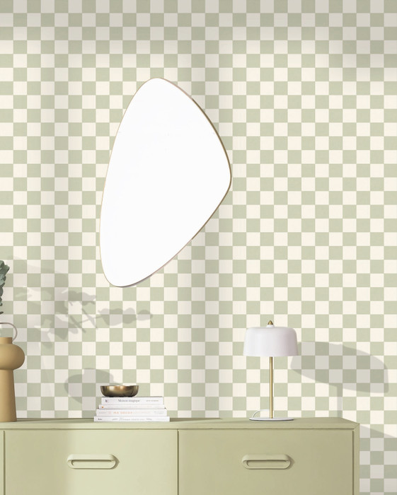 Checks - Almond Green