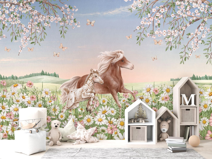 Mural - Happy Horses (Per Sqm)