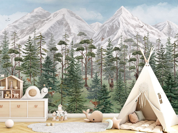 Mural - Mountain Forest (Per Sqm)