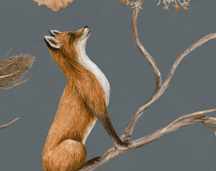 Mural - Playful Forest Slate (Per Sqm)