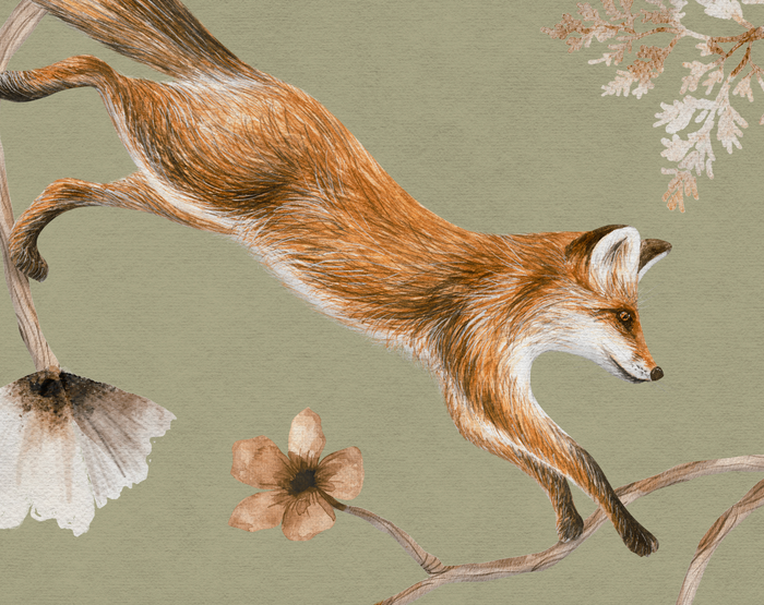 Mural - Playful Forest Khaki (Per Sqm)