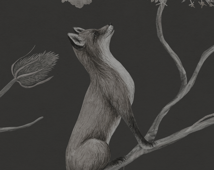 Mural - Playful Forest Black (Per Sqm)