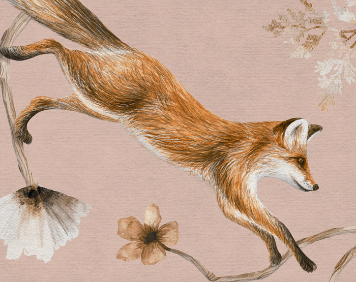 Mural - Playful Forest Pink (Per Sqm)