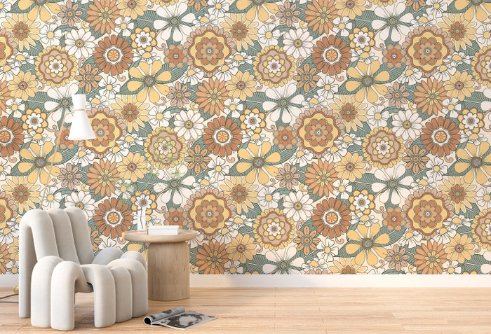 Mural - Sunshine Floral (Per Sqm)