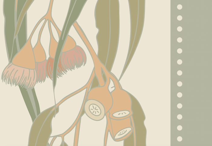 Mural - Gum Leaf Stripe Eucalyptus (Per Sqm)