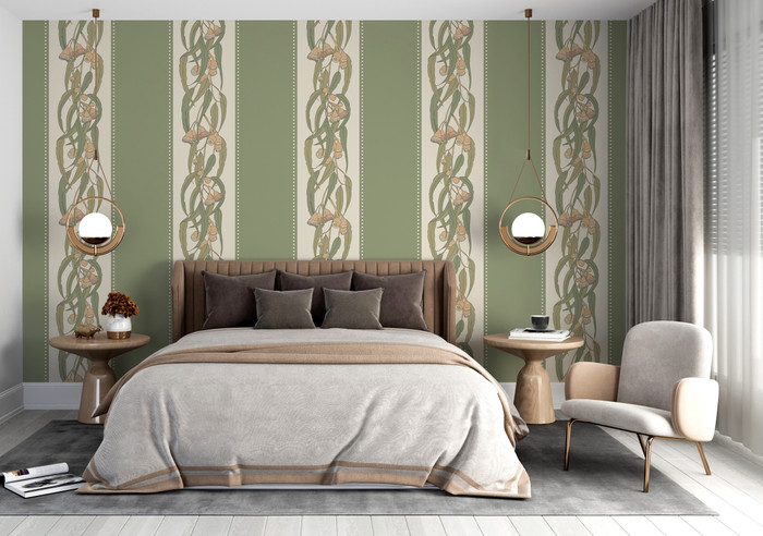 Mural - Gum Leaf Stripe Moss (Per Sqm)