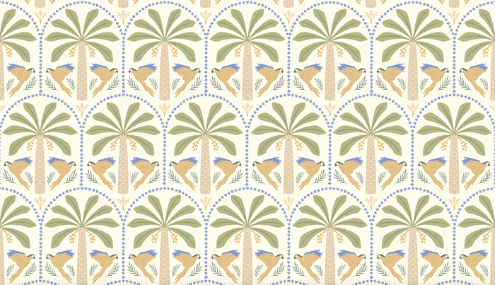 Mural - Date Palm Scallop Light (Per Sqm)