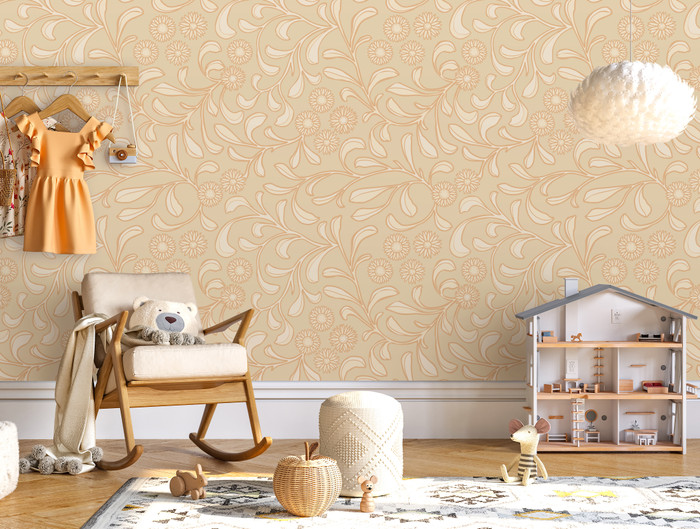 Mural - Paper Daisy Neutral (Per Sqm)