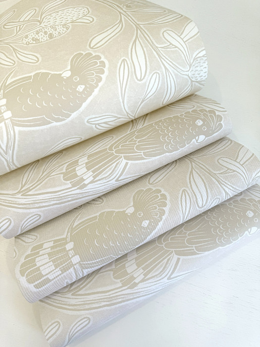 Mural - Black Cockatoo Terra Blush (Per Sqm)