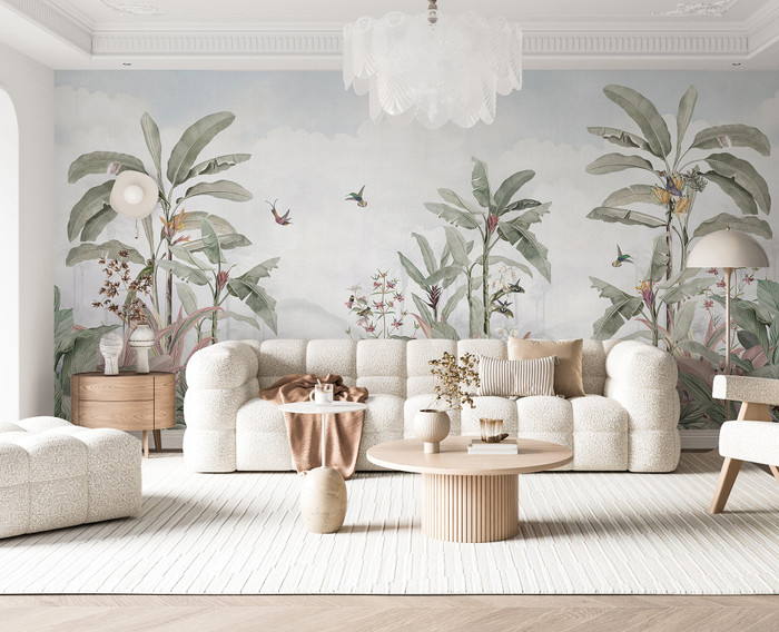 Mural - Borneo Soft Blue (Per Sqm)