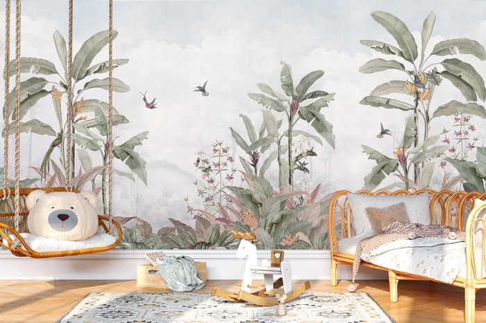 Mural - Borneo Soft Blue (Per Sqm)