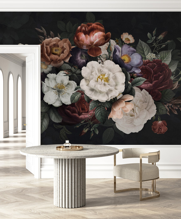 Mural - Moody Baroque Florals (Per Sqm)