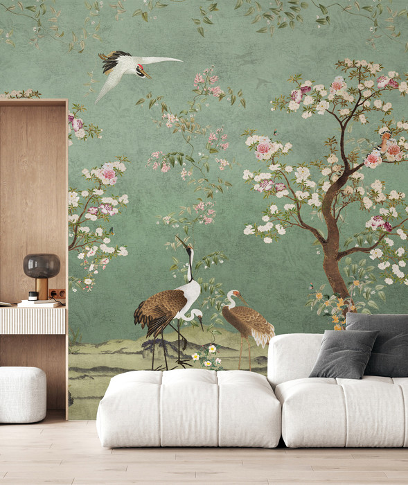 Mural - Lingering Garden Mint (Per Sqm)