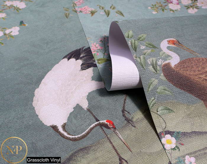 Mural - Lingering Garden Teal (Per Sqm)