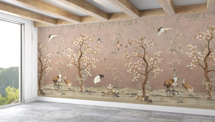 Mural - Lingering Garden Blush (Per Sqm)