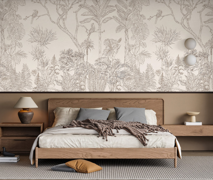 Mural - Parrot Jungle Stone (Per Sqm)