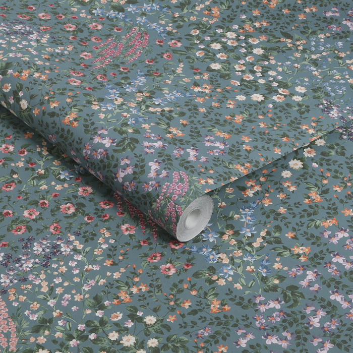 Painterly Flora - Teal