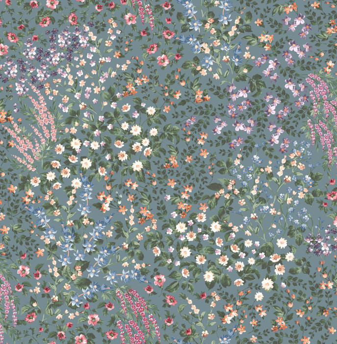 Painterly Flora - Teal