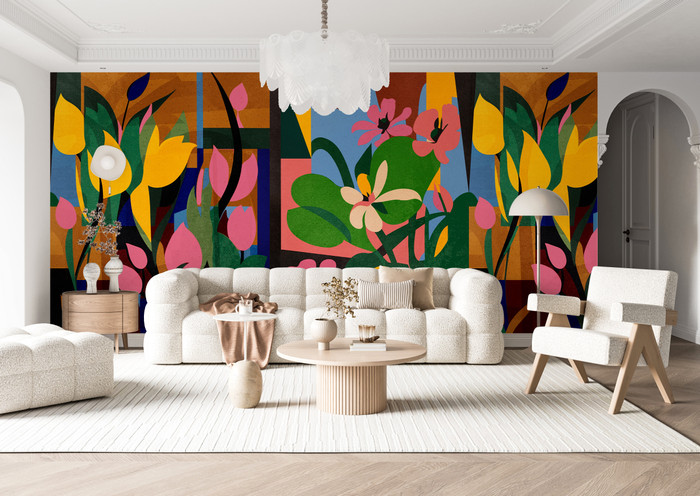 Mural - Retro Blossom (Per Sqm)