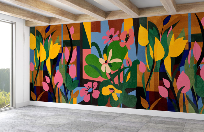 Mural - Retro Blossom (Per Sqm)