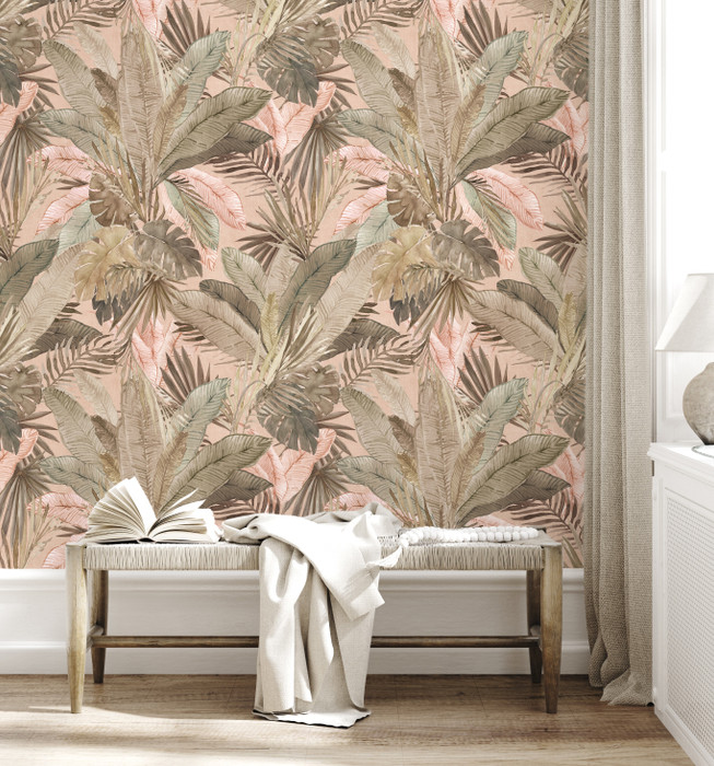 Mural - Bali Palm Leaves Warm (Per Sqm)