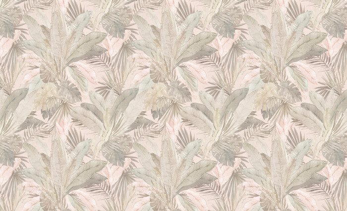 Mural - Bali Palm Leaves Pastel (Per Sqm)