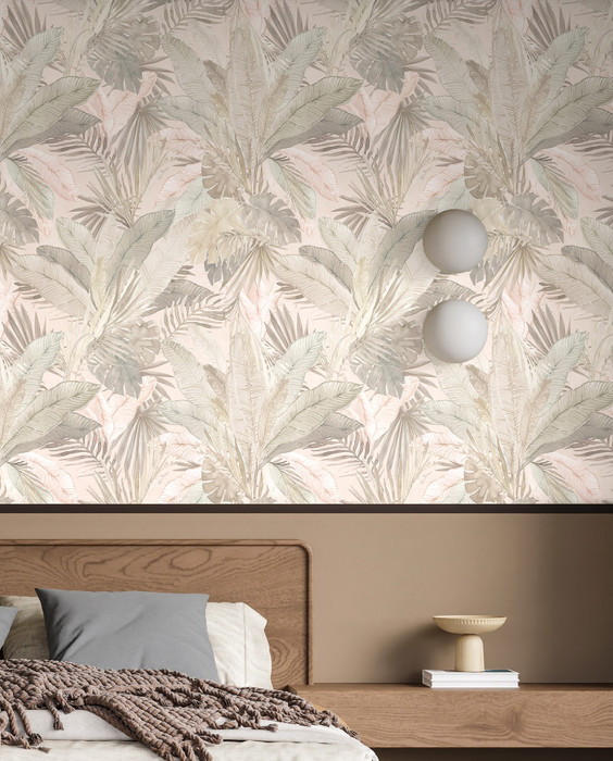 Mural - Bali Palm Leaves Pastel (Per Sqm)