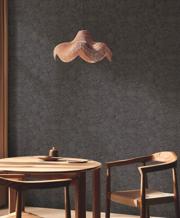 Delicate Petals - Black Metallic