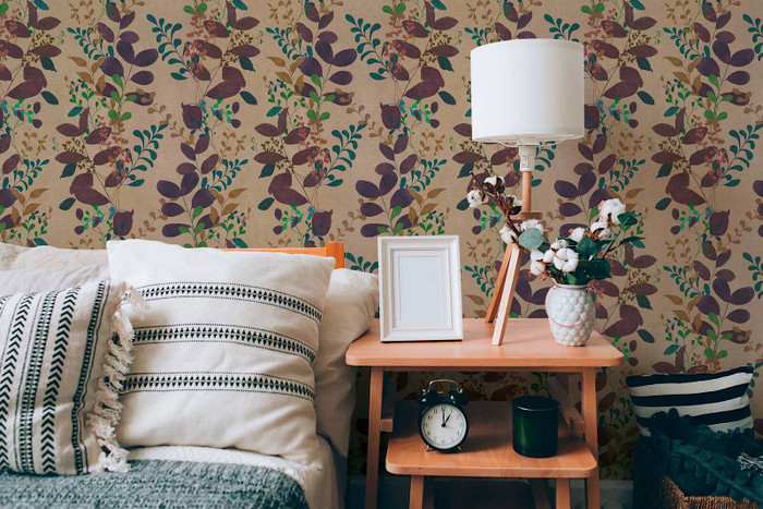 Garden Vines - Neutral / Berry