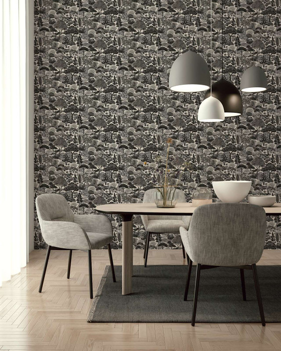 Pastel Woodland - Monochrome