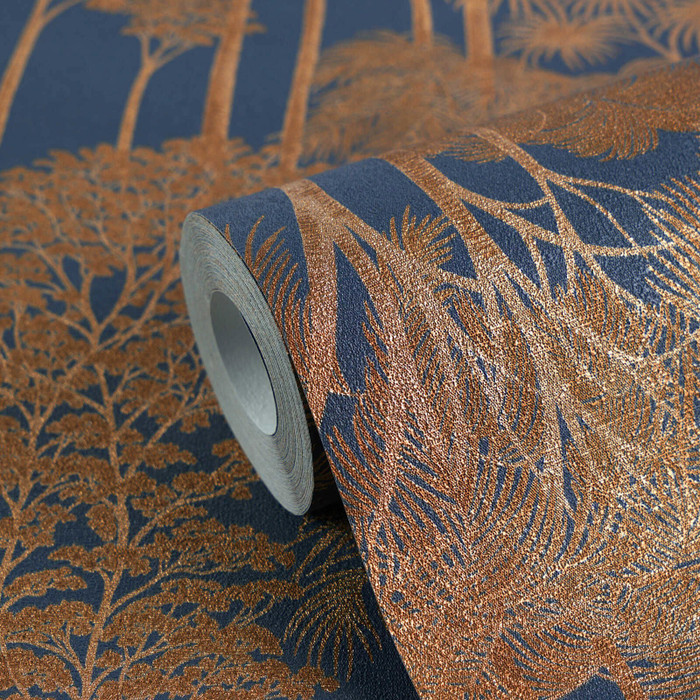 Palm Sanctuary - Blue / Copper