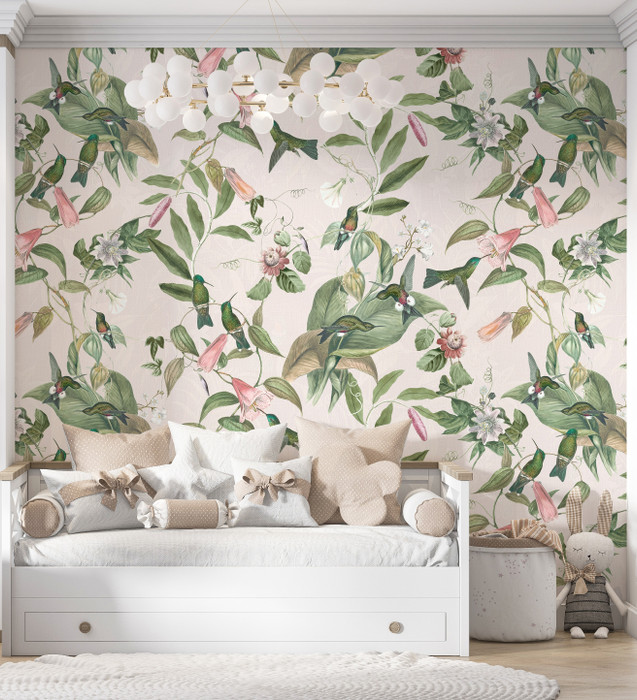 Mural - Passiflora Garden Pink (Per Sqm)