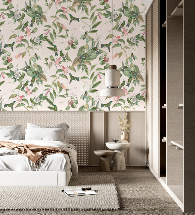 Mural - Passiflora Garden Pink (Per Sqm)
