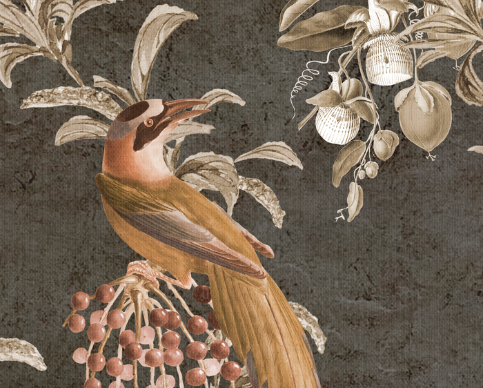 Mural - Vintage Vines Brown (Per Sqm)