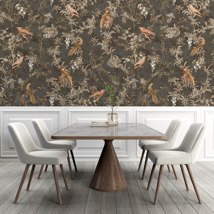 Mural - Vintage Vines Brown (Per Sqm)