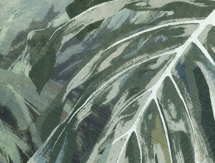 Mural - Tropical Mist Blue (Per Sqm)