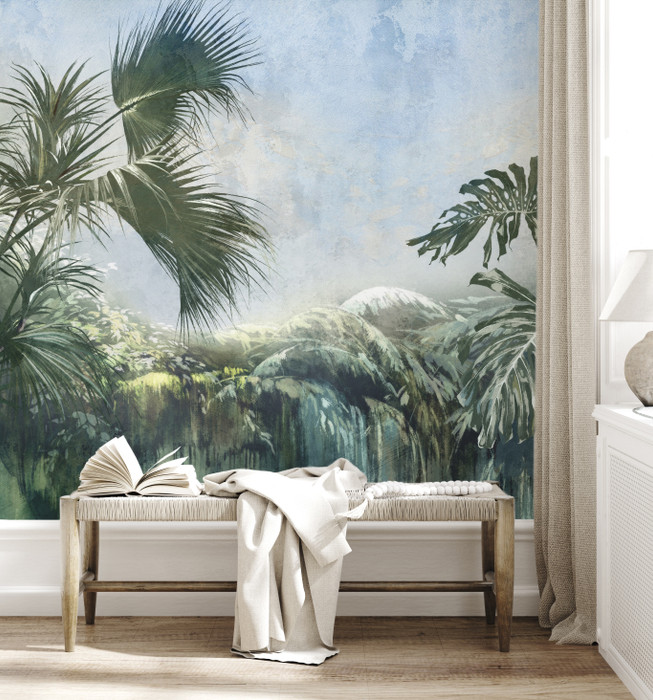 Mural - Tropical Mist Blue (Per Sqm)