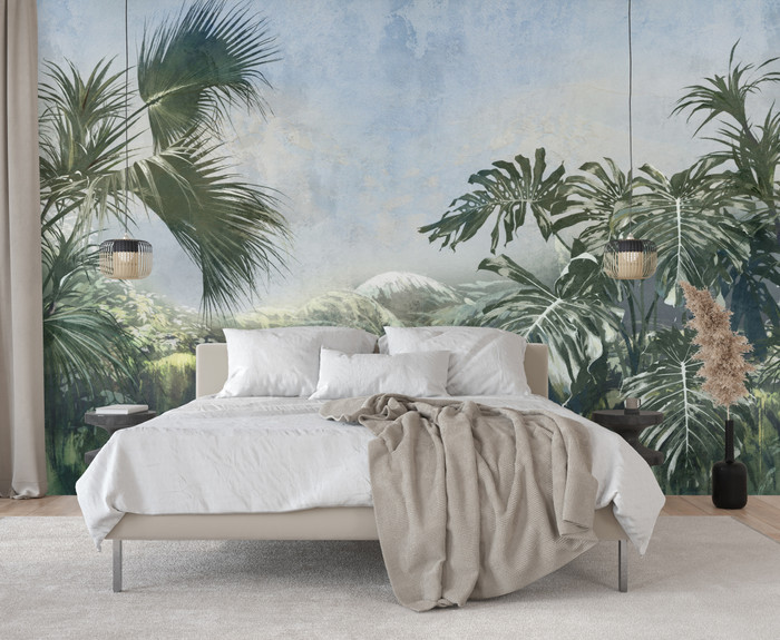 Mural - Tropical Mist Blue (Per Sqm)