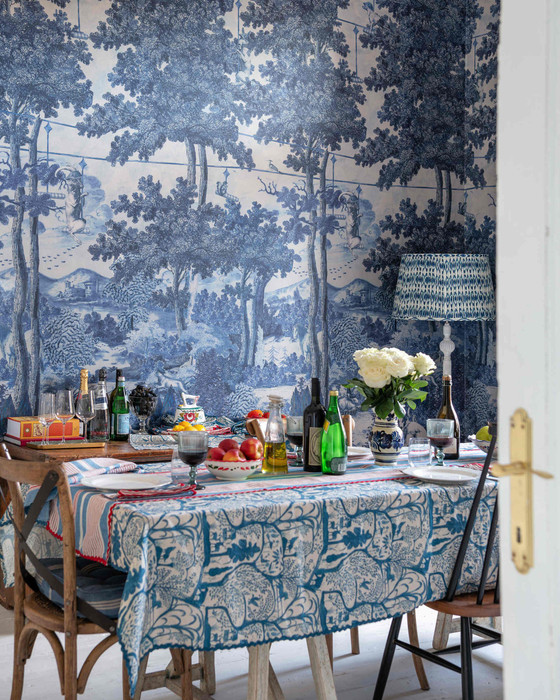 Toile Du Carpathians - Indigo