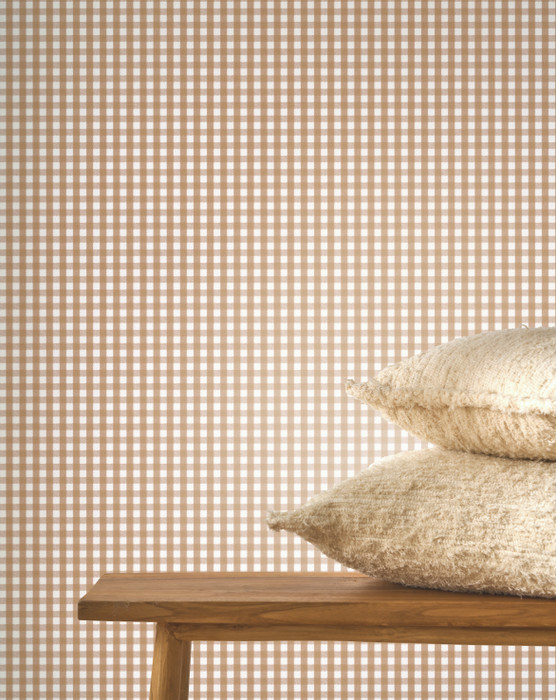 Gingham Charm - Camel