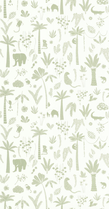 Poetic Jungle - Green (1 Roll Avail.)