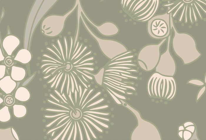 Mural - Terra Floral Sage (Per Sqm)