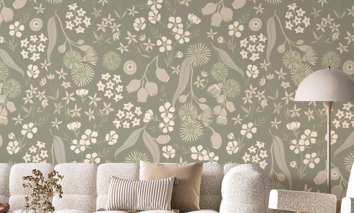 Mural - Terra Floral Sage (Per Sqm)
